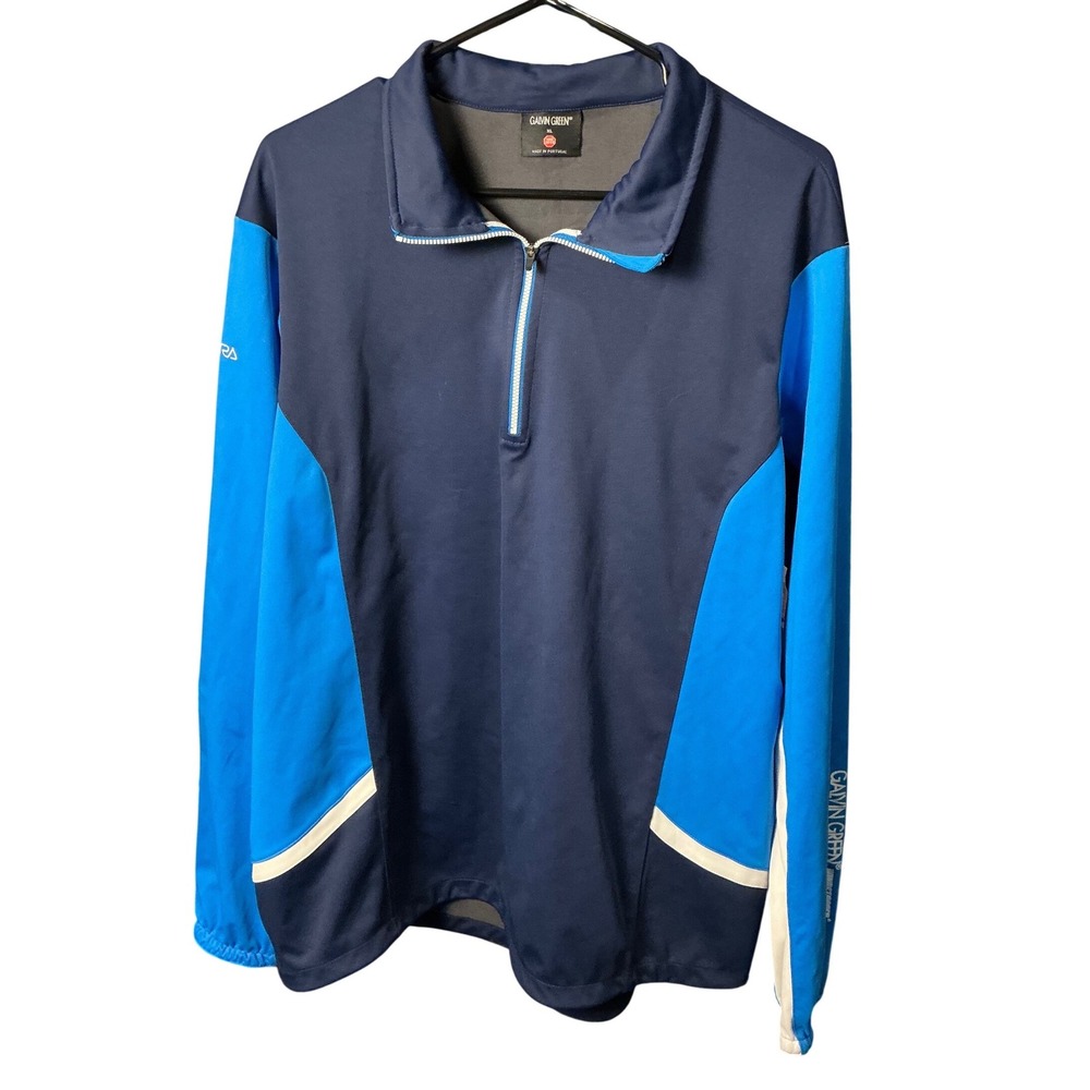 Galvin Green Windstopper Soft Shell Mens XL Blue Quarter Zip Golf Pullover